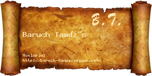 Baruch Tamás névjegykártya